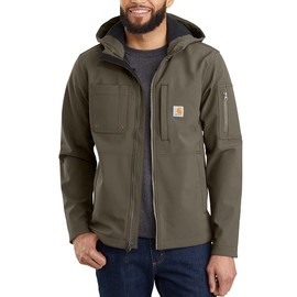 Carhartt Men's Hooded Rough Cut Jacket (Regular and Big & Tall Sizes), Tarmac, Small