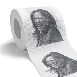 Kamala Harris Funny Political Toilet Paper Rollby Gagster - TP Mischief Democratic &Republican Gifts, Deepening Political Memory Series, Christmas & Party Gifts - 2 Ply Bath Tissue 100 Sheets Per Roll