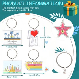 TAOZIMA Los Angeles Souvenir Keychain California Souvenirs Gifts From USA Women Keychain (12)