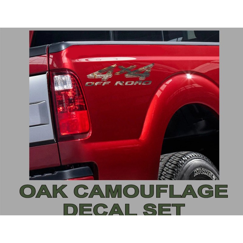 Ford 4x4 OFFROAD Truck Decals, OAK TREE CAMOUFLAGE Set for