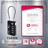 LUXOORO TSA Approved Luggage Lock with Alert Indicator, 4-Digit Resettable