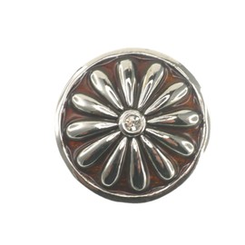 Creative Beads Click-It Marguerite Button 18 mm Brown