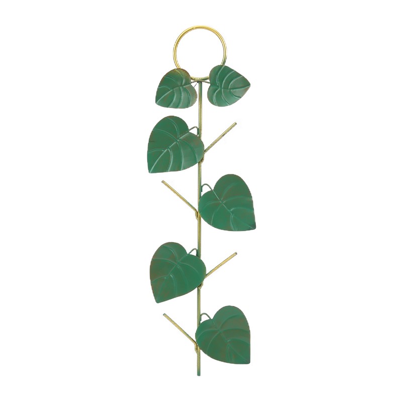 Birds Feeder Hanging Metal Green Leaf Shape Hummingbirds Feeder for