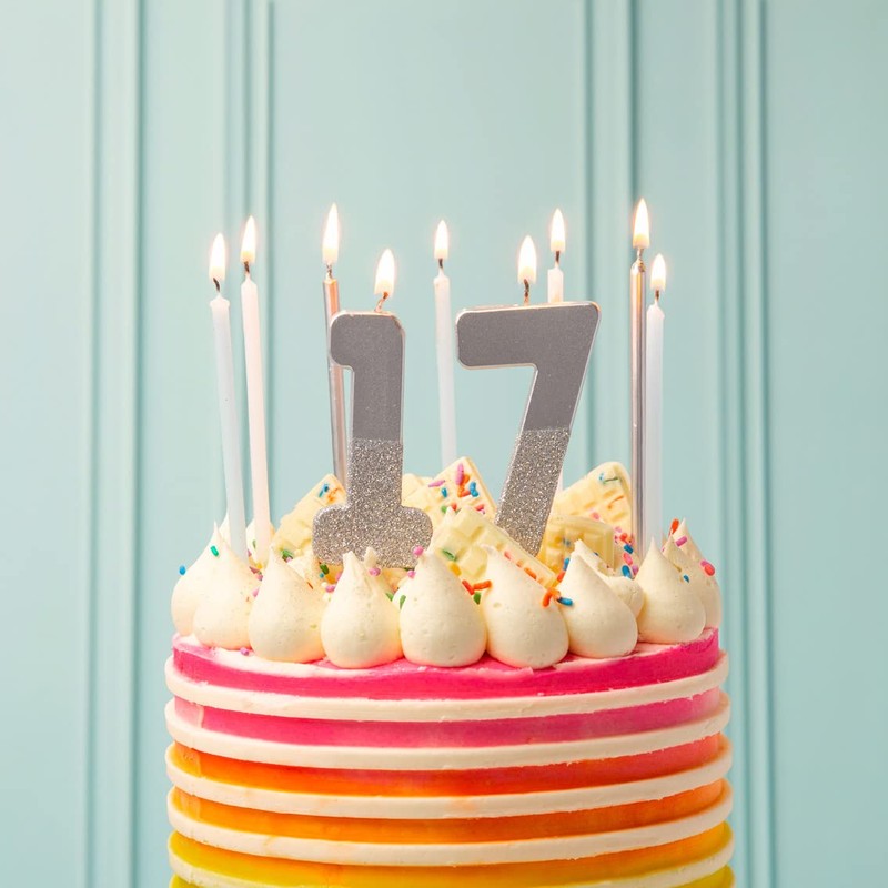 Talking Tables Confezione da 16 Candele di Compleanno, 10 cm