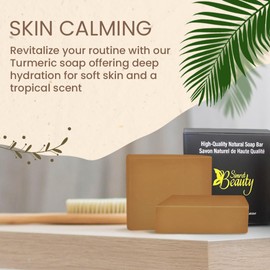 Simret Beauty Turmeric Soap Bar for Face & Body, Turmeric Acne-Free, Dark Spots & Smoothing Skin Soap, Natural Cleanser for All Skin Types, Promotes Clear, Smooth Complexion skin- 4.2 oz.