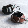 Orobianco Belt Swivel 2-Way Reversible Cowhide Leather, Made in Italy,