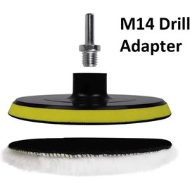 IPELY 6 Pcs 6 Inch Wool Polishing Buffing Pad Polishing Buffing Wheel for Drill Buffer Attachment with M14 Drill Adapter
