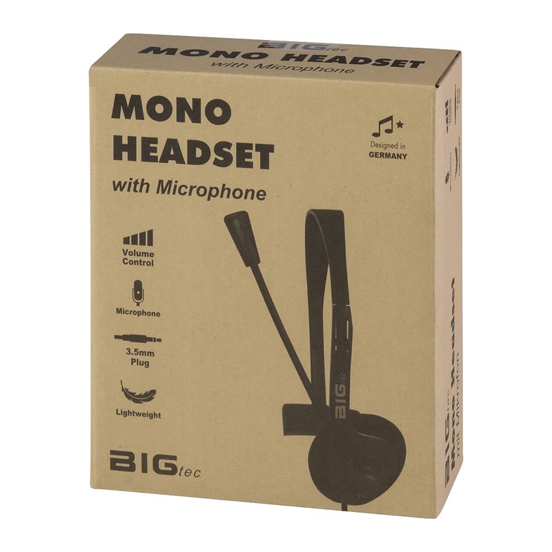 BIGtec PC Headset with Microphone Mono 1 x Jack 3.5