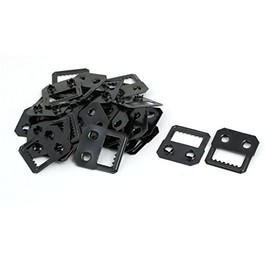 Sourcingmap Album Photo Frame Picture Metal Self Fix Sawtooth Two Holes Hanger Black 25pcs