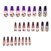 IMSOHOT Leopard Print Press on Nails Long Coffin Fake Nails