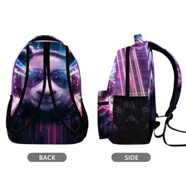 KOYI Panda Backpack for Kids - Crazy Lazer DJ Panda with Sunglasses School Backpack - Funny Animal Bookbag for Girls and Boys - Children Daypack Travel Laptop Backpack, 16.5 Inch