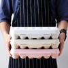 Cabilock 2pcs Egg Container with Lid, 12 Grids Stackable Egg