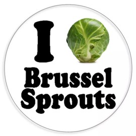 Kiwi Gifts I Love Brussel Sprouts - 25 Pack Circle Stickers 3 Inch - Vegetable Veg