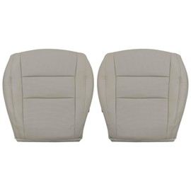 SecosAutoparts Tan Perforated Front Driver & Passenger Side Bottom Microfiber Leather Replacement Seat Covers Compatible with Jeep Grand Cherokee 2011 2012 2013 2014 2015 2016