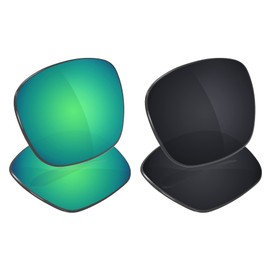 Galvanic Replacement Lenses for Smith Guide's Choice Sunglasses - Jade + Black Polarized - Combo Pack