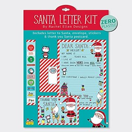 Rachel Ellen Letter to Santa Kit with Envelope, Stickers and Thank You Postcard
