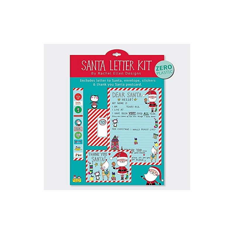 Rachel Ellen Letter to Santa Kit with Envelope, Stickers and