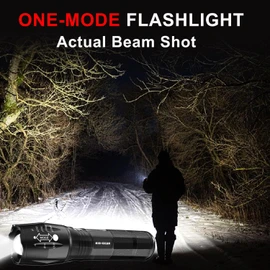 HinsGEAR 1 Mode Flashlights 4 Pack, Super Bright Zoomable LED Tactical Flashlight High Lumens, Water Resistant Portable Pocket Flash Light for Emergency, Camping, Home, and Gift - SL2000