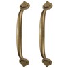 Runningfish Vintage Solid Brass Pulls, Antique Copper|Rustic Barn Door Grab