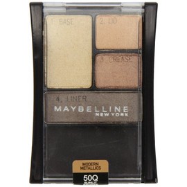 Maybelline New York Expert Wear Eyeshadow Quads, 50q Sunlit Bronze Modern Metallics, 0.17 Ounce