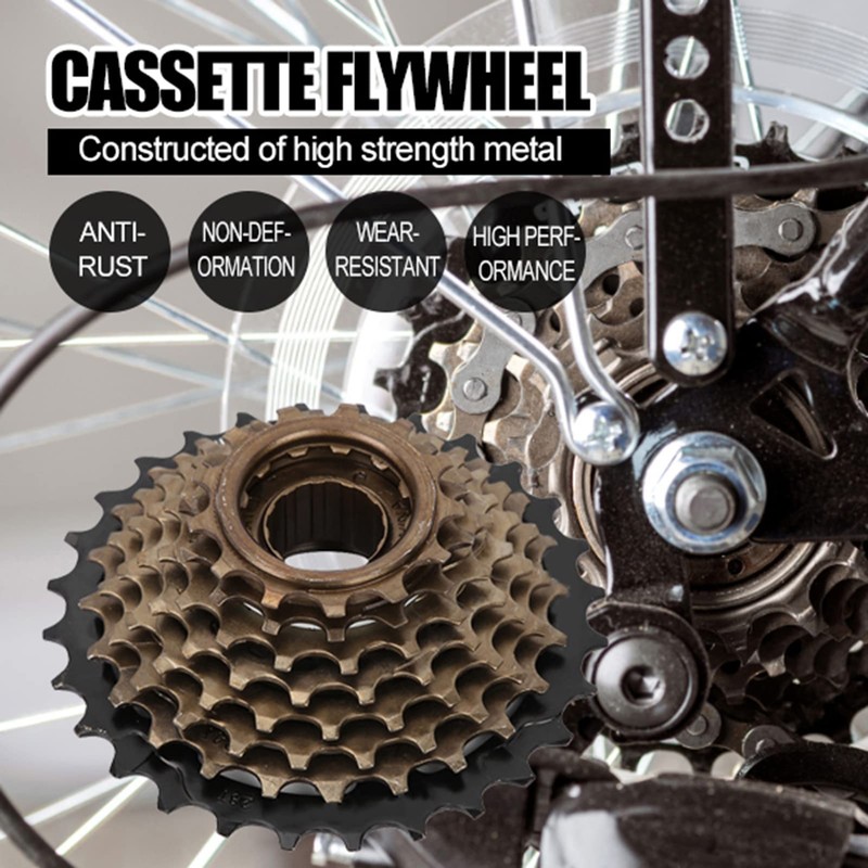 VGEBY1 Bicycle Freewheel Cassette, 8 Speed Bicycle Freewheel Set Cycling