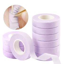 Lunamoon Eyelash Tape Eyelash Extension Tape Eyelash Tape Eyelash Tape Insulation Micropore Lash Tape for Eyelash Extension (Purple12) 10 Rolls