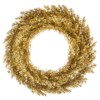 Vickerman 24" Gold Tinsel Artificial UnLit Wreath with 210 PVC