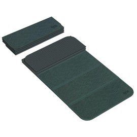 WEILA 71x24inch Foldable Excercise Yoga Mat Extra Thick with SGS Certified Odourless POE Material - Light Weight Non Skid Easy to Clean Travel Workout Mat (Dark Green, Thick(1/2in))