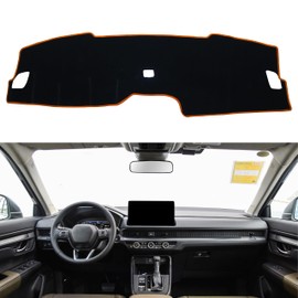 SENSHINE for Honda CR-V CRV Accessories 2023 2024 2025 Dashboard Cover Center Console Cover Dash Mat Carpet Protector Sunshield Cover Custom Fit, Orange Trim