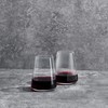 Stemless German Design Ribbed Wine Glasses | Set of 2