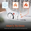 Warmlite Thermo Fan Heater with 2 Heat Settings and Overheat