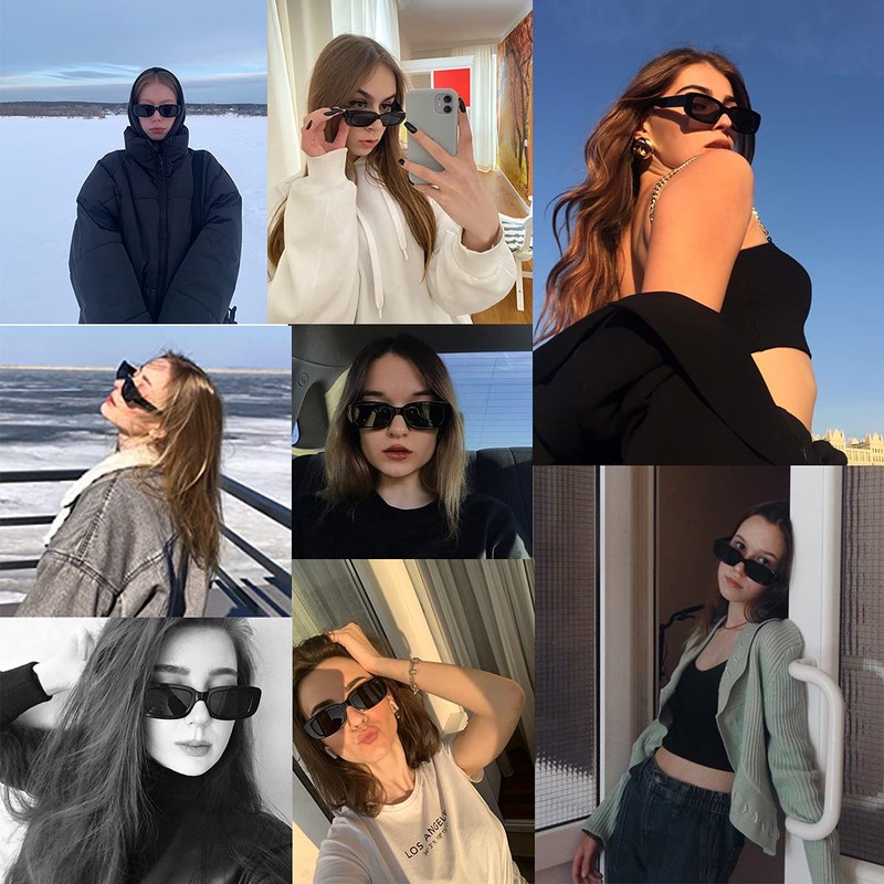 Long Keeper Sunglasses Women's Vintage Rectangular 90s Retro Sunglasses for