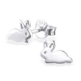 Rabbit Bunny Earrings 925 Sterling Silver