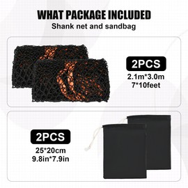 Golf Shank Net Attachment for Golf Hitting Nets with Sandbag，7 * 10FT Golf Barrier Side Net,Golf Practice Hitting Net Barrier Net for Golf, Baseball, Hockey, Soccer (2 Pack,Red)