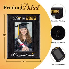 FLYAB Class of 2025 Picture Frame - 5×7 Graduation Gifts 2025 for Men & Women Special Display for a Treasured Graduation Portrait Photo