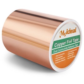 Meideal Copper Foil Tape (6inch X 33 FT) with Dual Conductive Adhesive Copper Tape for Guitar, Electrical Repairs, Arts & Crafts, Stained Glass, Paper Circuits, Soldering, Grounding, Home Decor