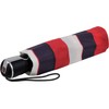 Knirps Large Duomatic Stripe Women's Pocket Umbrella, Stripe Red, Compact,