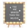 Changeable Felt Letter Board with LED Lights - 10×10" Message