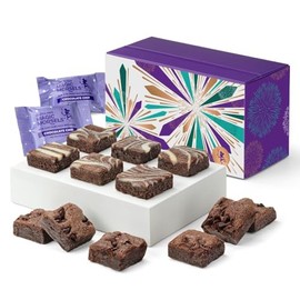 Fairytale Brownies Celebration Treasure GLUTEN-FREE Magic Morsel Dozen Individually Wrapped Gourmet Chocolate Food Gift Basket - 1.5 Inch x 1.5 Inch Bite-Size Brownies - 12 Pieces - Item HG612