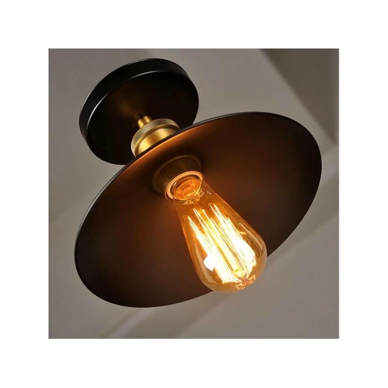 LEDSone Vintage Ceiling Light,Edison Flush Mounted Retro Style Metal Industrial