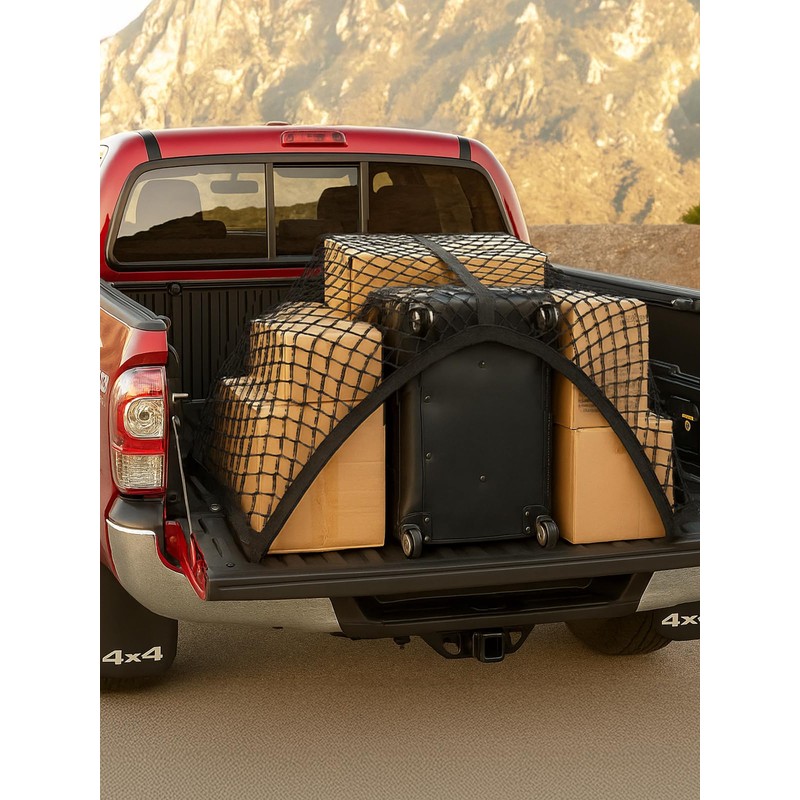 GROWNEER Car Truck Cargo Net, Highly Elastic Stretchable Mesh Organizer