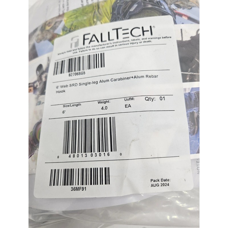 FallTech New Falltech 82706Sg5 Self Retracting Lifeline, 6 Ft., Blue