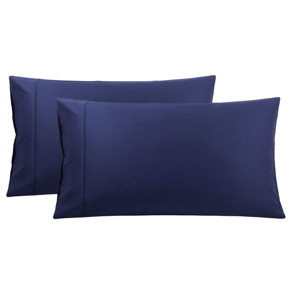 PiccoCasa Pillowcases 2 Pack Cotton Pillow Cases with Zipper Closure