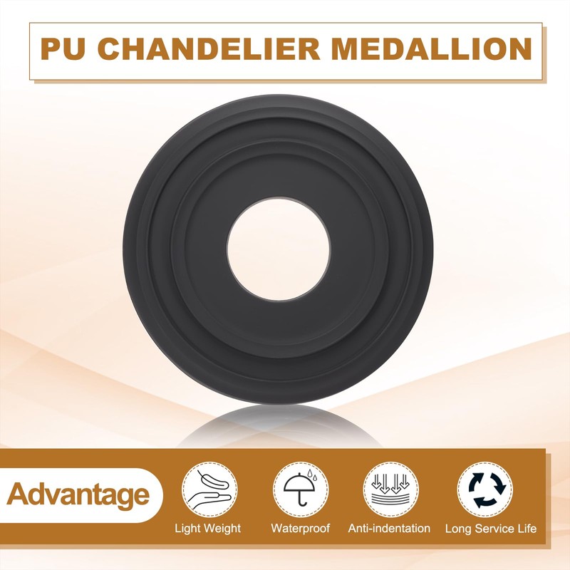 PATIKIL Ceiling Medallion, 12" OD x 4" ID PU Decorative