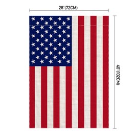 America Flag 28 x 40 inch House Flag Double Sided, United States Flag Burlap Garden Yard Decoration Patriotic Star, USA Outdoor Decor Decorative Spring Summer Autumn and Winter Large Flag