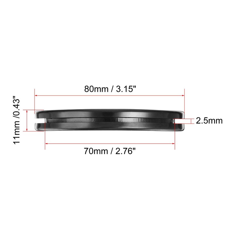 sourcing map Pack of 4 Rubber Grommets Round Double Sided