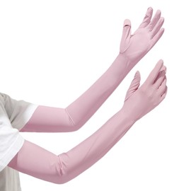 Clean House Arm Cover, UV Protection, Cooling Sensation, Women's, Sports, Golf, Running, Driving, Summer, UV Protection, Sunburn Prevention, Fingertips, Long, Long Length, Upper Arms, lavender