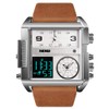 SKMEI Men's Digital Sports Watch, LED Square Large Face Analog