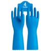 PACIFIC PPE 4 Pairs Reusable Dishwashing Cleaning Gloves with Latex