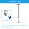 Lordear Shower Arm 16 Inch Polished Chrome Ceiling Mount Shower